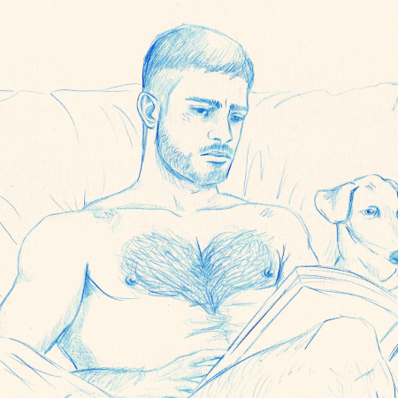 Un perro leyendo