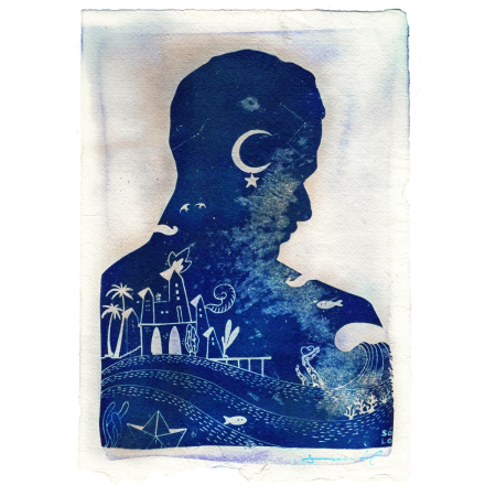 La Mer (cyanotype)