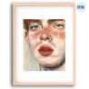 Cry Like a Man VII - Oil on paper, original artwork by Bran Sólo