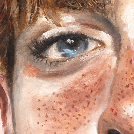 Cry Like a Man VII - Oil on paper, original artwork by Bran Sólo